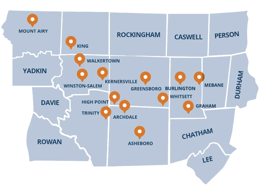 carolina home specialists map